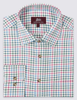 Pure Cotton Regular Fit Shirt with Pocket