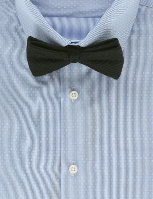 Pure Silk Waffle Textured Bow Tie