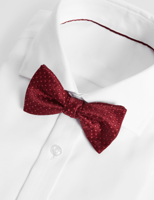Spotted Textured Bow Tie