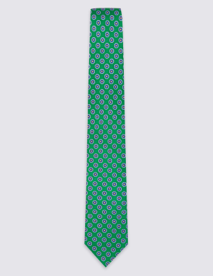 Pure Silk Floral Print Tie