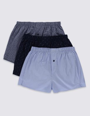 3 Pack Pure Cotton Easy to Iron Boxers