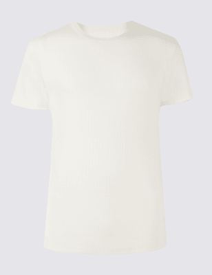 Wool Blend Short Sleeve Thermal Vest