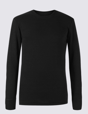 Wool Blend Long Sleeve Thermal Vest