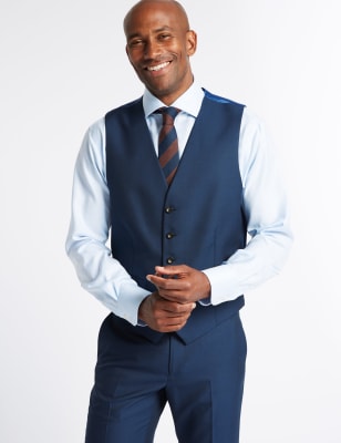 Indigo Tailored Fit Waistcoat