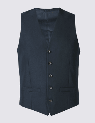 Navy Slim Fit Waistcoat