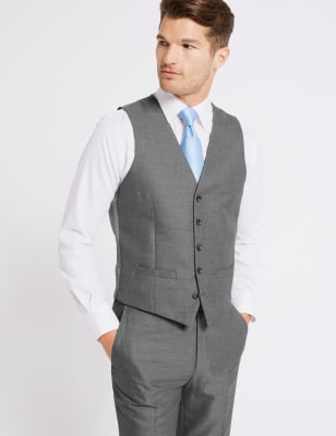 Grey Slim Fit Waistcoat