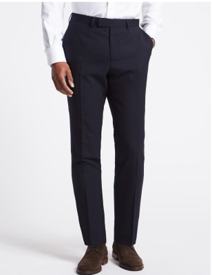 Big & Tall Navy Regular Fit Wool Trousers