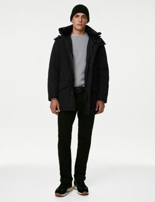 

Mens M&S Collection Feather and Down Parka with Stormwear™ - Black, Black