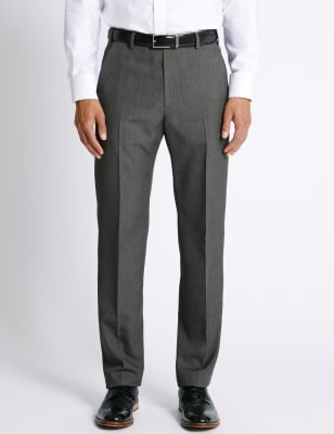 Regular Fit Flat Front Trousers