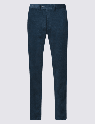 Cotton Corduroy Trousers with Stretch