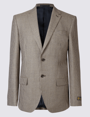 Pure Wool Checked Jacket