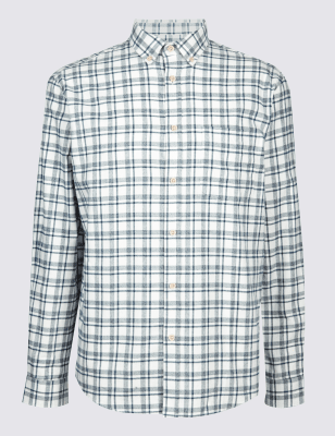 Brushed Cotton Checked Shirt