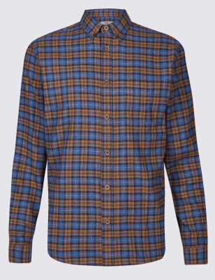 Brushed Cotton Checked Shirt