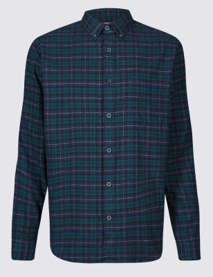 Brushed Cotton Checked Shirt