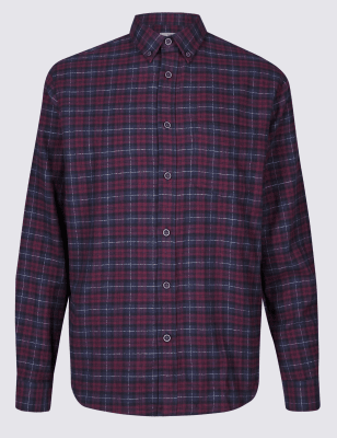 Brushed Cotton Checked Shirt