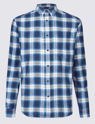 Brushed Cotton Checked Shirt