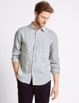 Pure Linen Easy Care Slim Fit Shirt