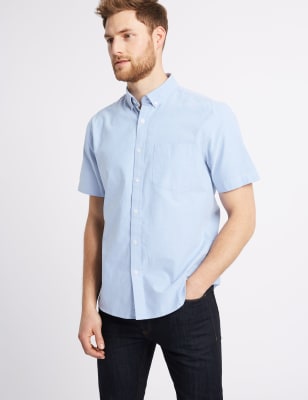 m&s mens casual long sleeve shirts