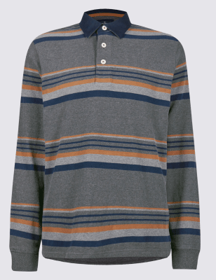 Pure Cotton Striped Rugby Top