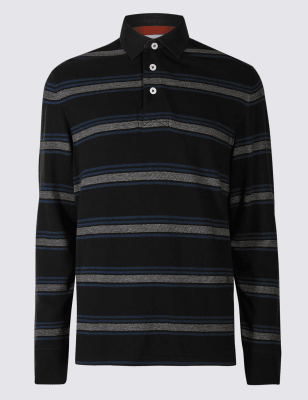 Pure Cotton Striped Rugby Top