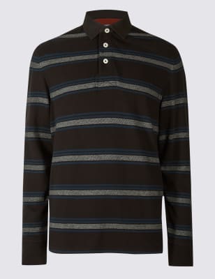 Pure Cotton Striped Rugby Top