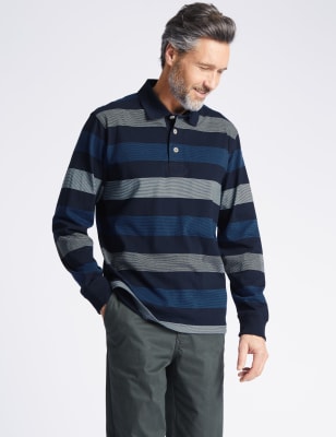 Pure Cotton Striped Rugby Top