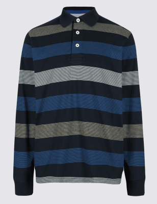 Pure Cotton Striped Rugby Top