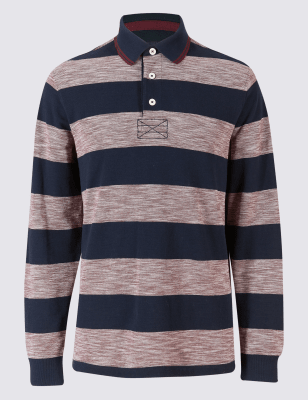 Pure Cotton Striped Rugby Top