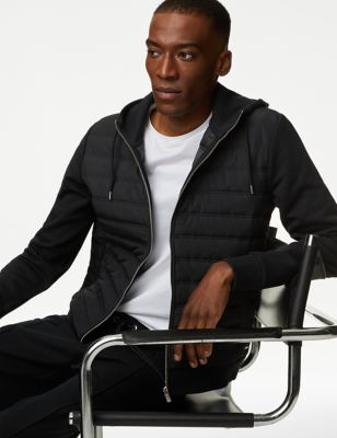 

Mens Autograph Quilted Hoodie - Black, Black