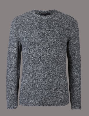 Textured Crew Neck Jumper