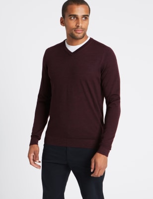 Pure Merino Wool V-Neck Jumper
