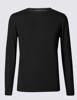 Pure Merino Wool Crew Neck Jumper