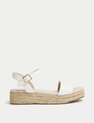 

Girls M&S Collection Kids' Buckled Wedge Sandals (1 Large - 6 Large) - White Mix, White Mix