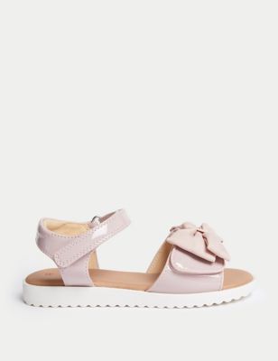 

Girls M&S Collection Kids' Patent Bow Sandals (4 Small - 2 Large) - Pale Pink, Pale Pink