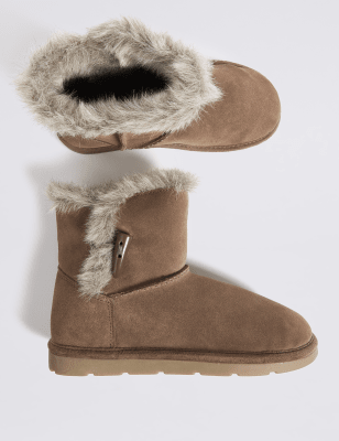 Kids' Suede Water Repellent Ankle Boots