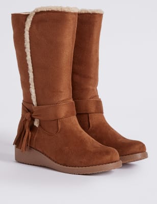 Kids' Tassel Wedge Riding Boots