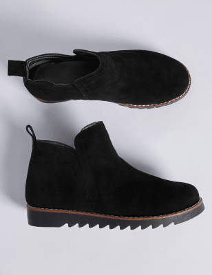 Kids' Suede Pull-on Ankle Boots