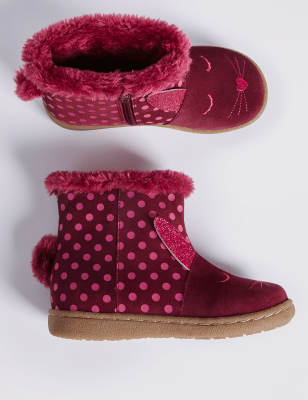 Kids’ Suede Mid-calf Boots