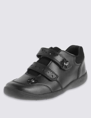 Kids' Scuff Resistant Coated Leather School Shoes with Freshfeet&trade; Technology