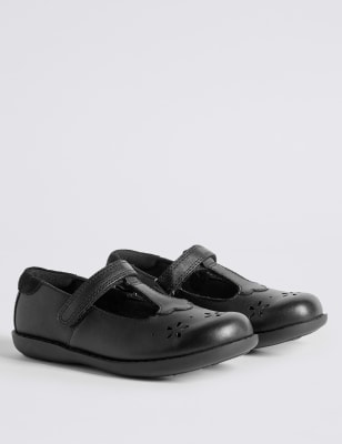 Kids’ Freshfeet&trade; Leather T-Bar Shoes with Silver Technology