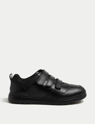 

Boys M&S Collection Kids' Leather Freshfeet™ Riptape Trainers (13 Small - 9 Large) - Black, Black