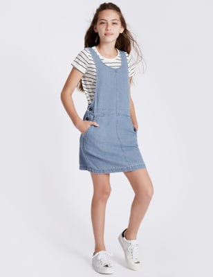 Pure Cotton Denim Dress Outfit with StayNEW&trade; (3-14 Years)