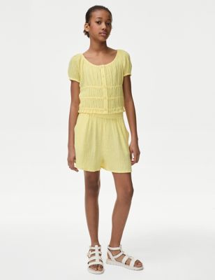 

Girls M&S Collection Textured Elasticated Waist Shorts (6-16 Yrs) - Yellow, Yellow