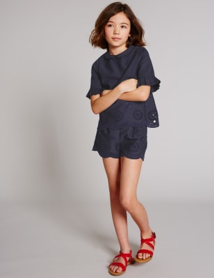 Pure Cotton Shorts with Adjustable Waist (3-14 Years)