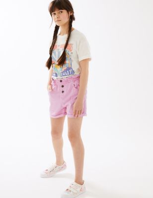 

Girls M&S Collection Denim Shorts (6-16 Yrs) - Pink, Pink