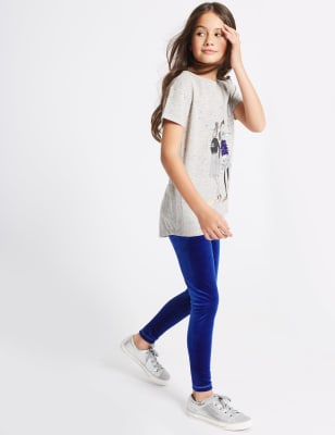 2 Pack Velvet Leggings (3-14 Years)