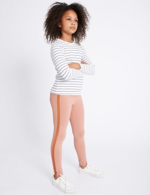 Glitter Stripe Cotton Leggings (3-14 Years)