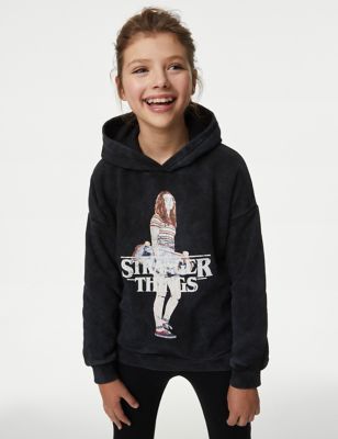 

Girls M&S Collection Cotton Rich Stranger Things™ Hoodie (6-16 Yrs) - Charcoal Mix, Charcoal Mix