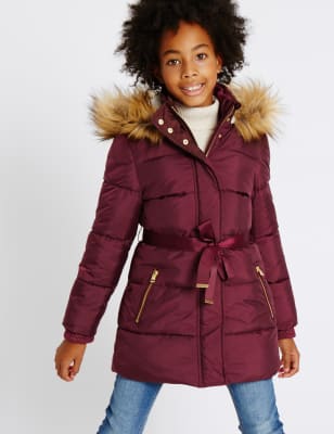 Faux Fur Zip Through Padded Coat with Stormwear&trade; (3-14 Years)