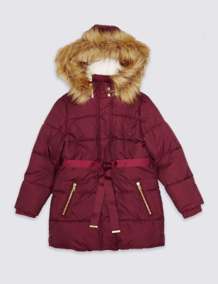 Faux Fur Zip Through Padded Coat with Stormwear&trade; (3-14 Years)